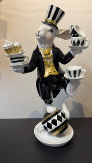 Jonglerande Kanin med Koppar Svart/vit | Lilla Hem