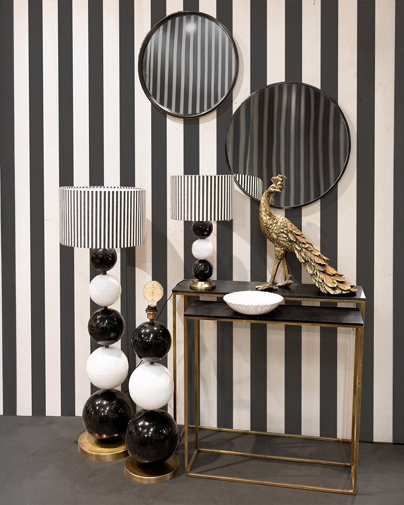 Golvlampa Multi Stone 3 Svart/vit | Lilla Hem