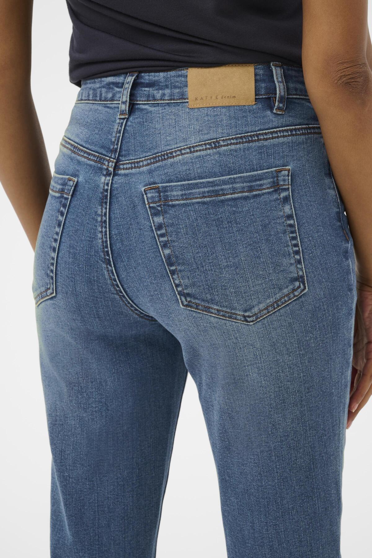 KAforest HW 1slim Fit Jeans Medium Blue Denim | Lilla Hem