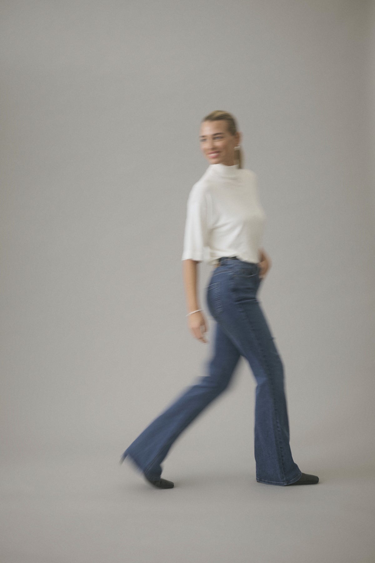 KAforest HW 1slim Fit Jeans Medium Blue Denim | Lilla Hem