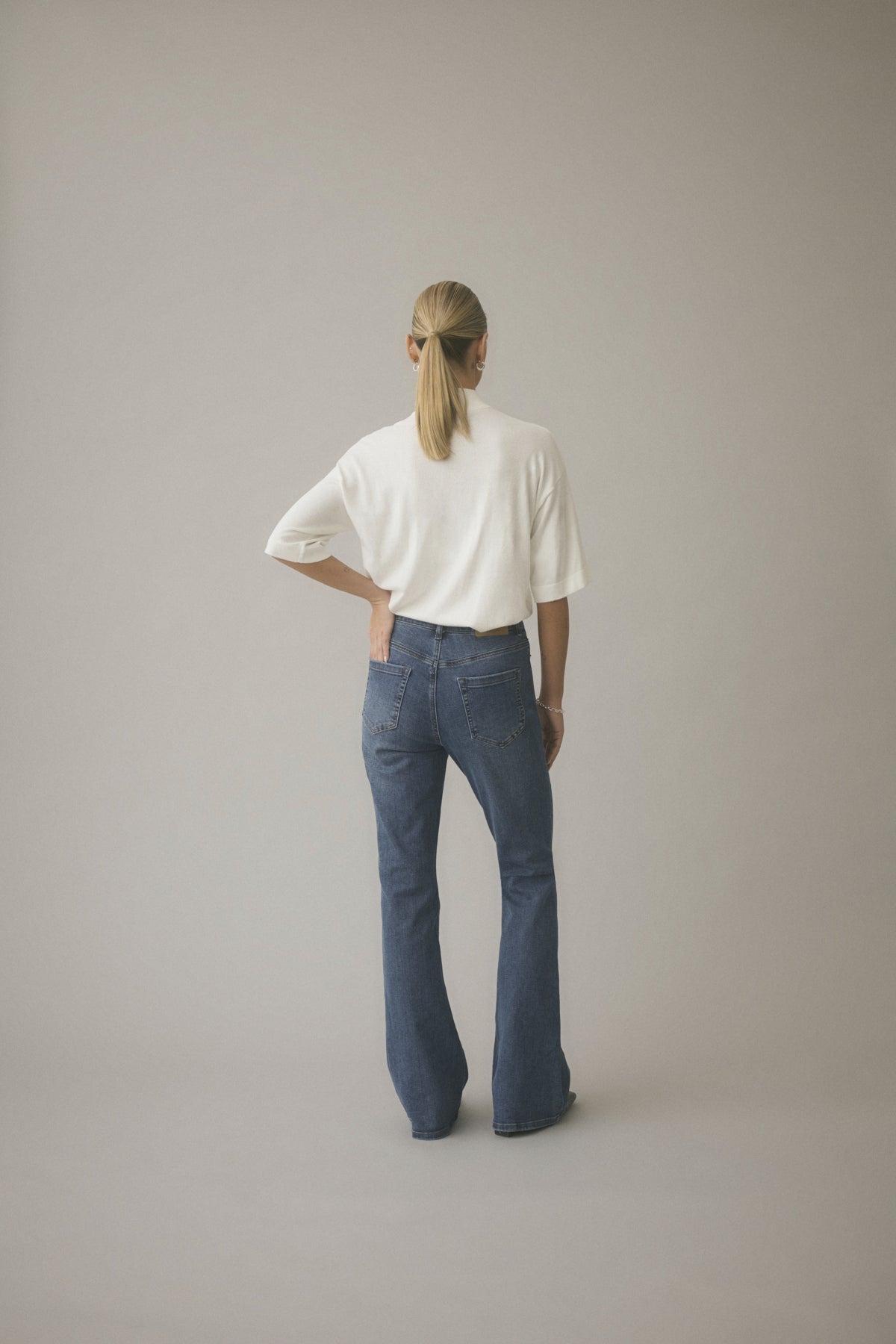 KAforest HW 1slim Fit Jeans Medium Blue Denim | Lilla Hem