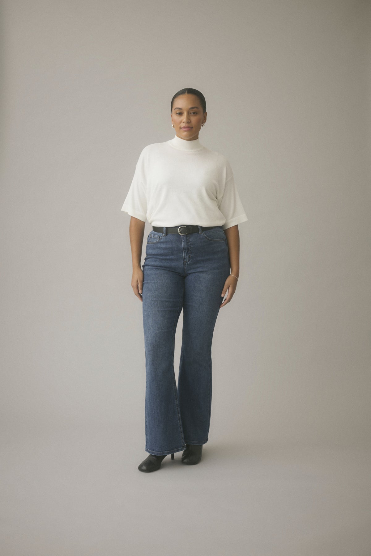 KAforest HW 1slim Fit Jeans Medium Blue Denim | Lilla Hem