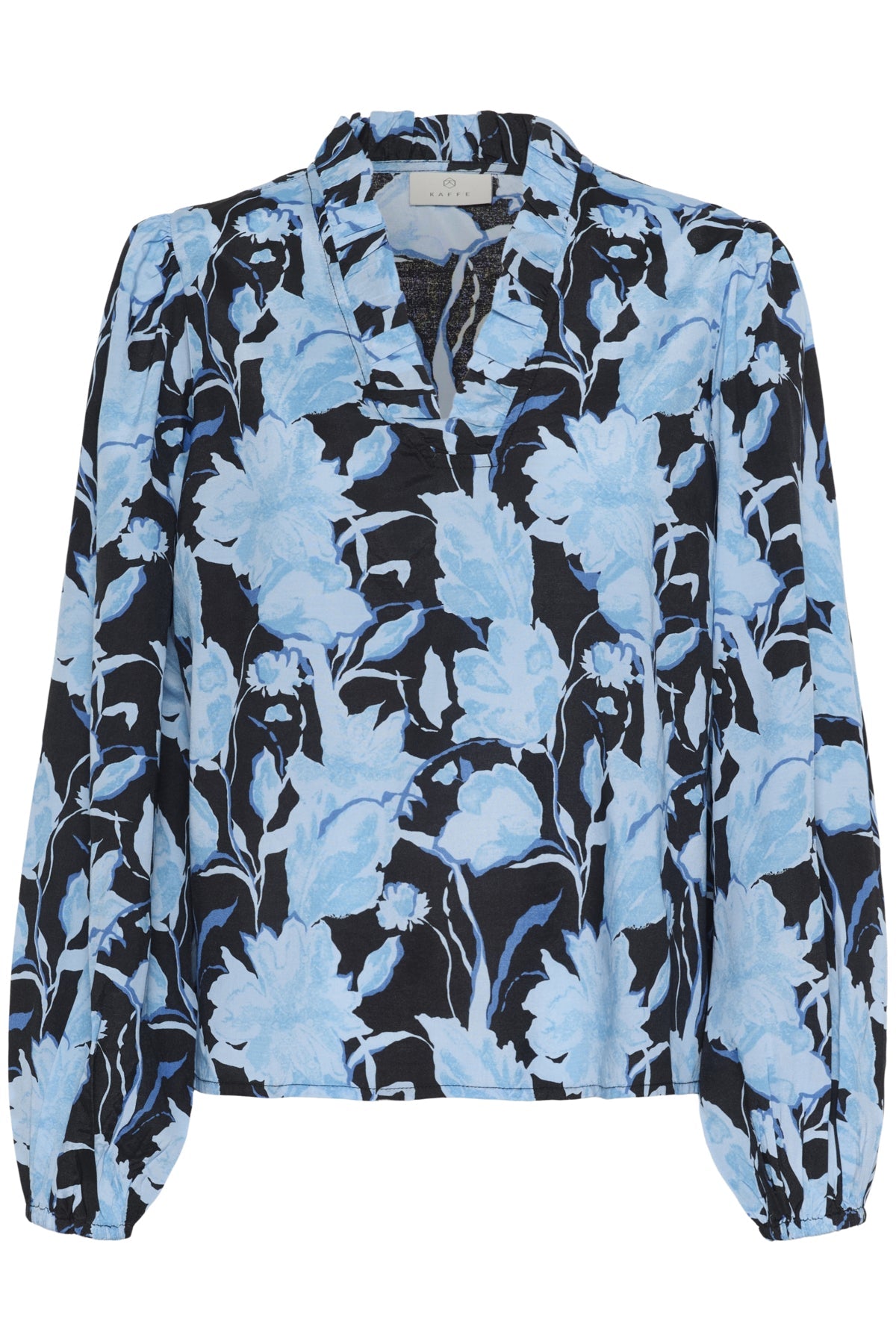 KAsasia Blouse Blue Snake Flower framsida - Kaffe | Lilla Hem