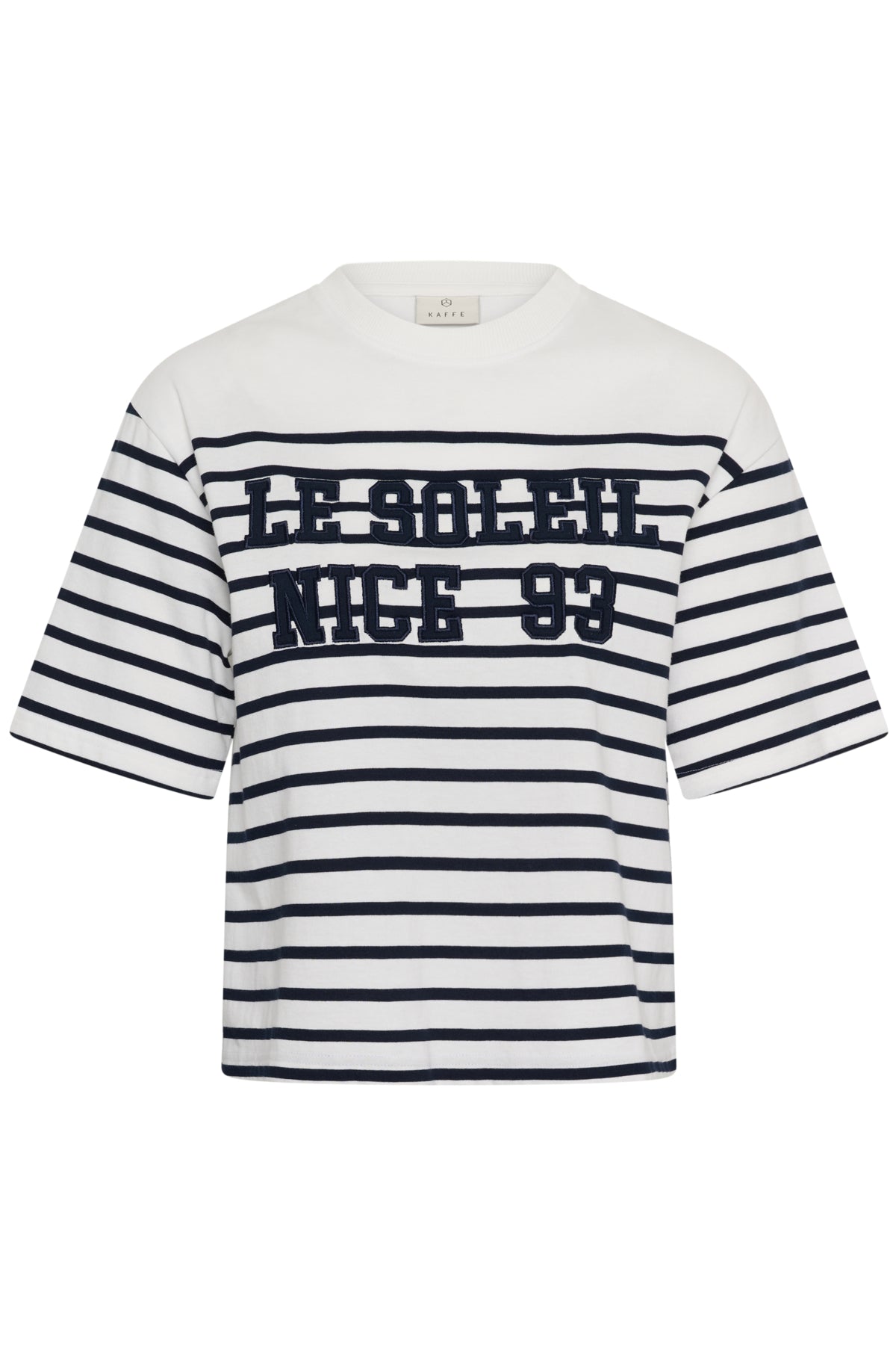 KAnolia T-Shirt Chalk/Midnight Marine Stripe framsida | Lilla Hem