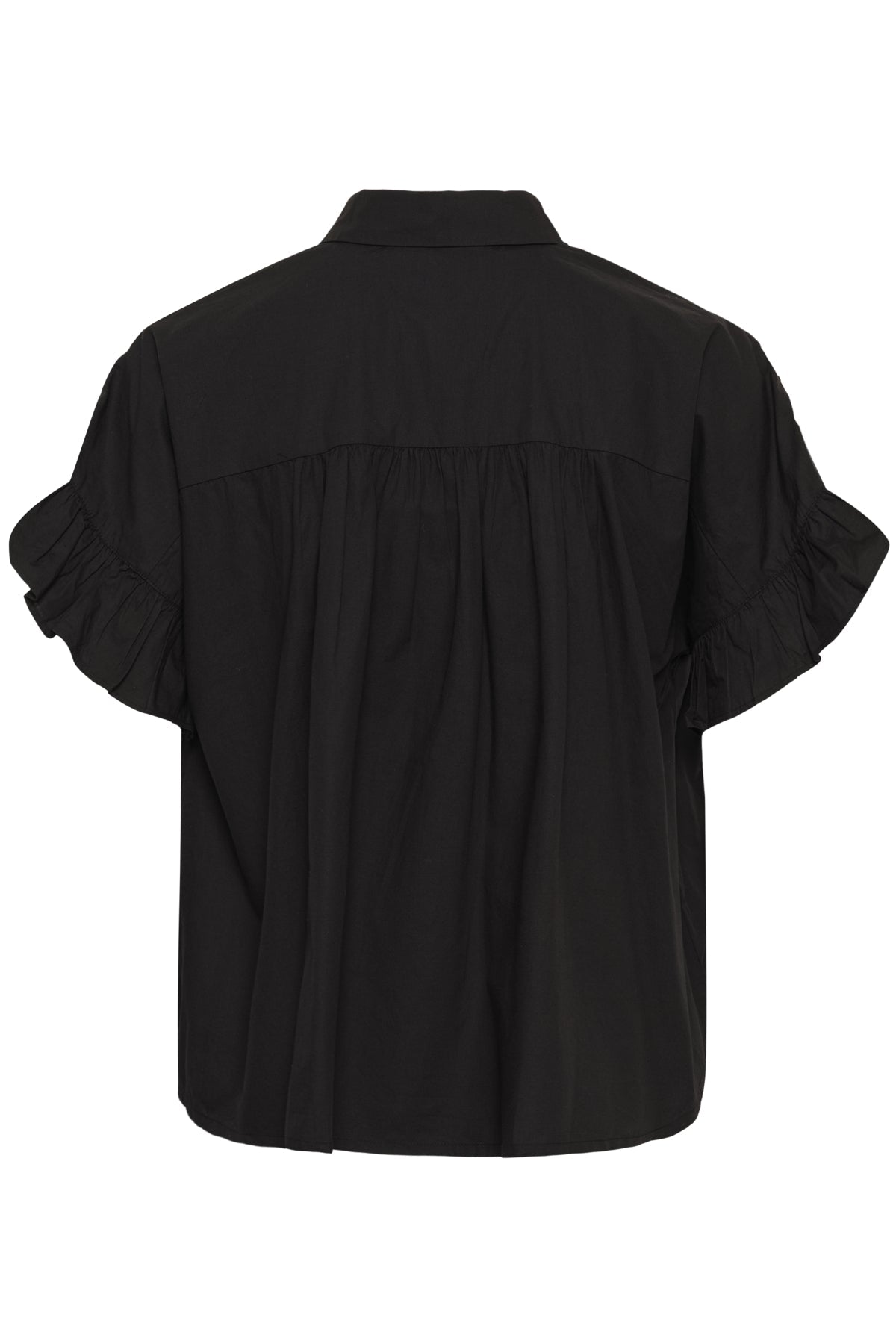 KAverdina Flouncce Shirt Black Deep baksida | Lilla Hem