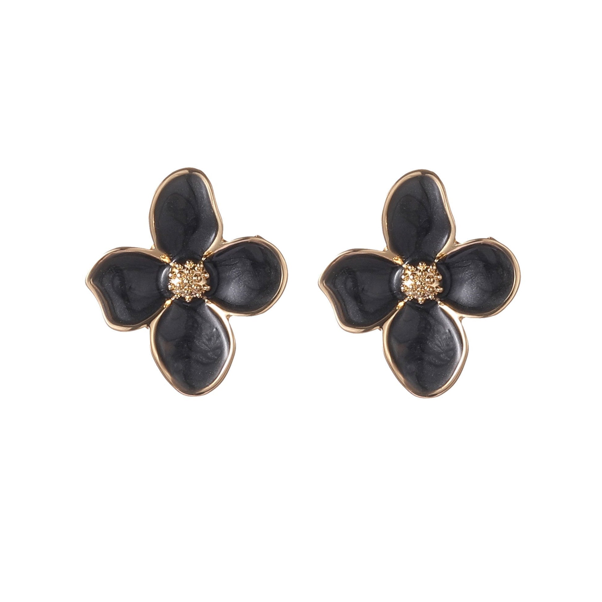 Örhängen Black Flower | Lilla Hem