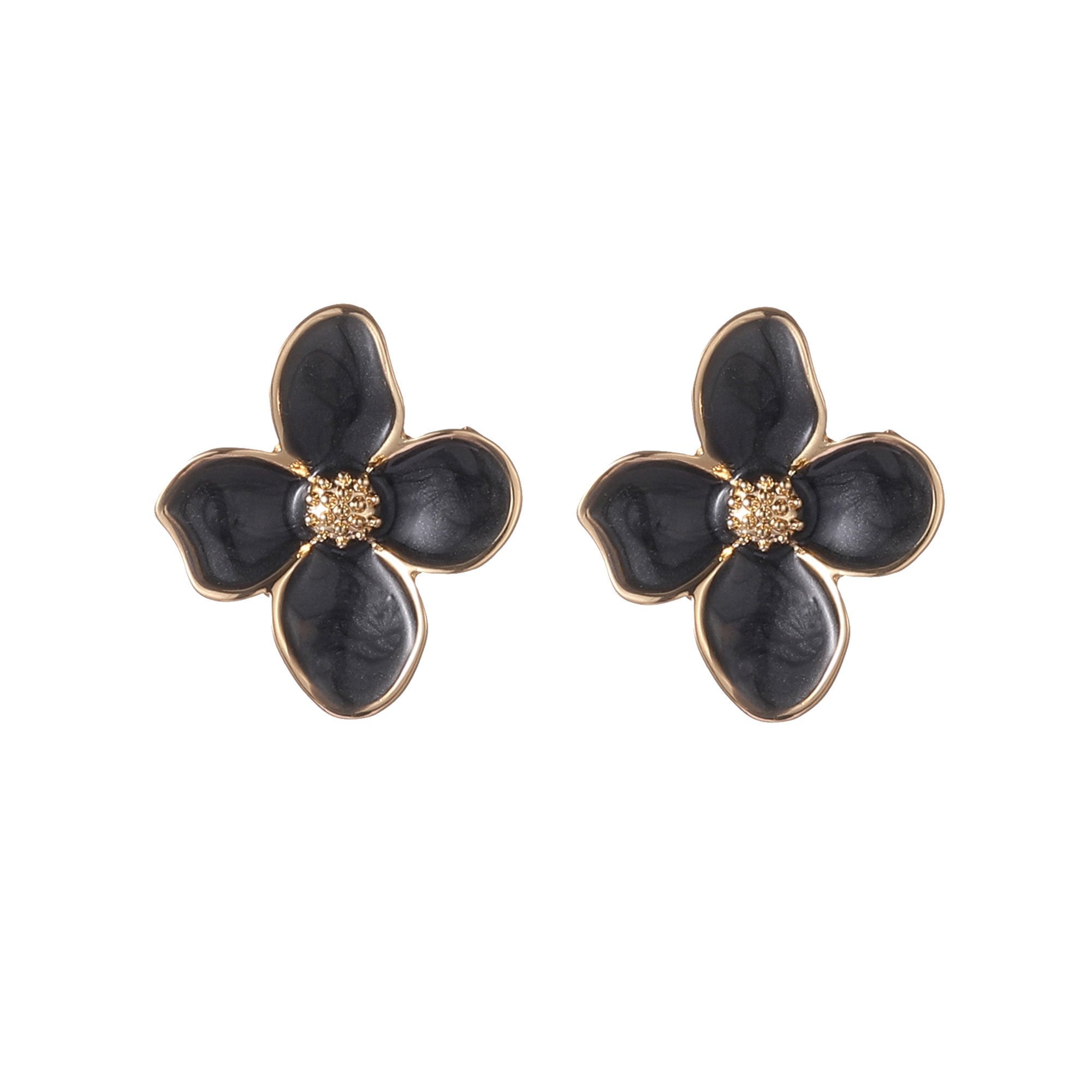 Örhängen Black Flower | Lilla Hem