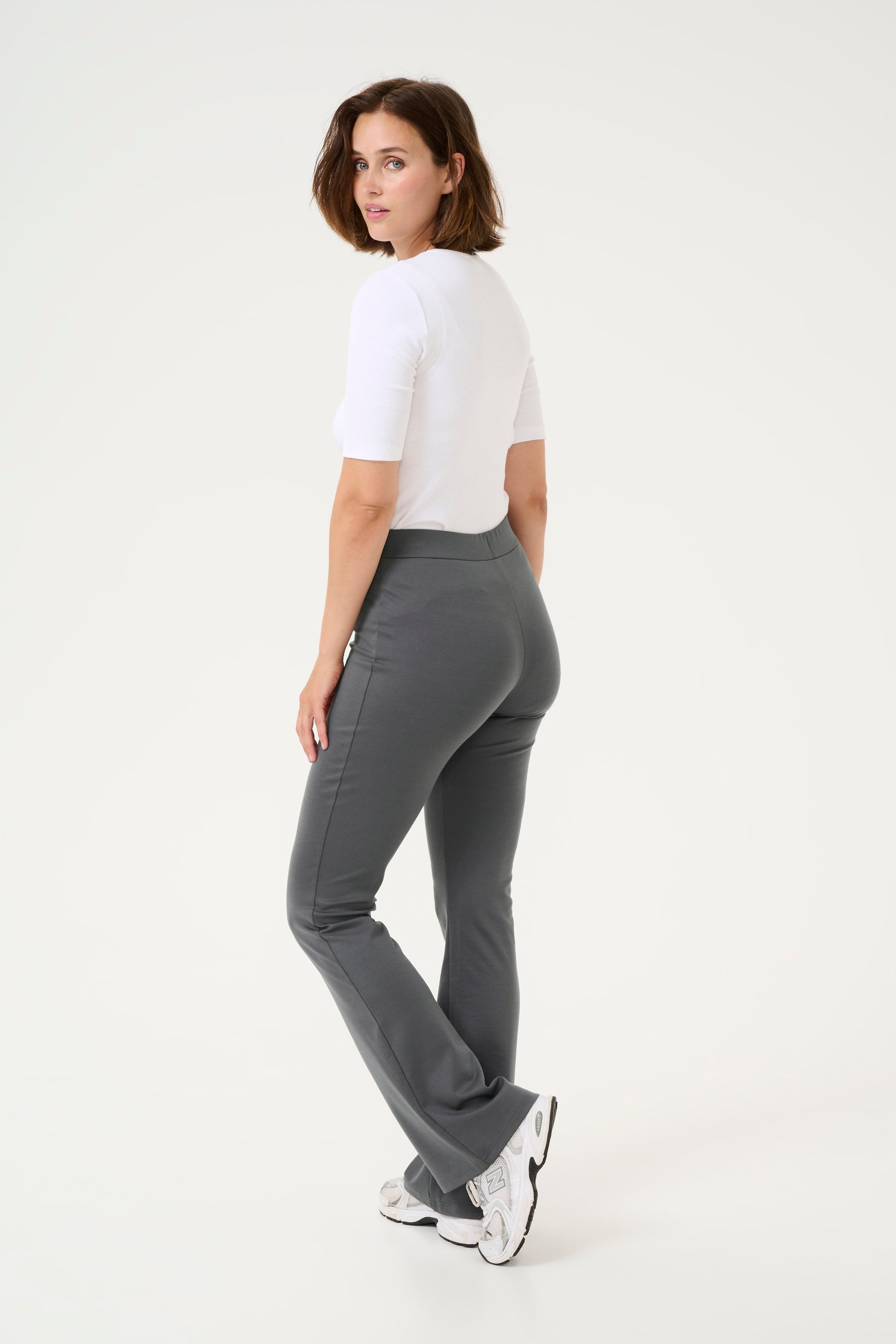 KAjenny Flared Leggings M Black Oyster - KAFFE | Lilla Hem