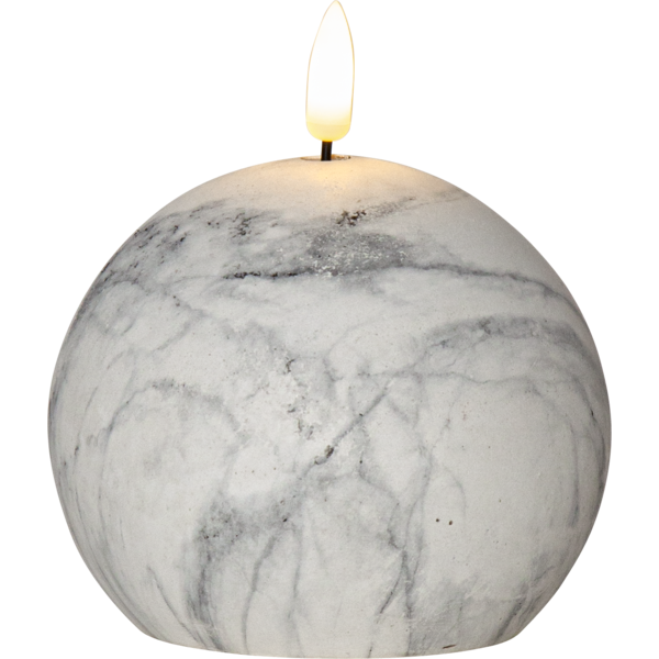 LED Blockljus Flamme Marble Klotform - Star Trading hos Lilla Hem