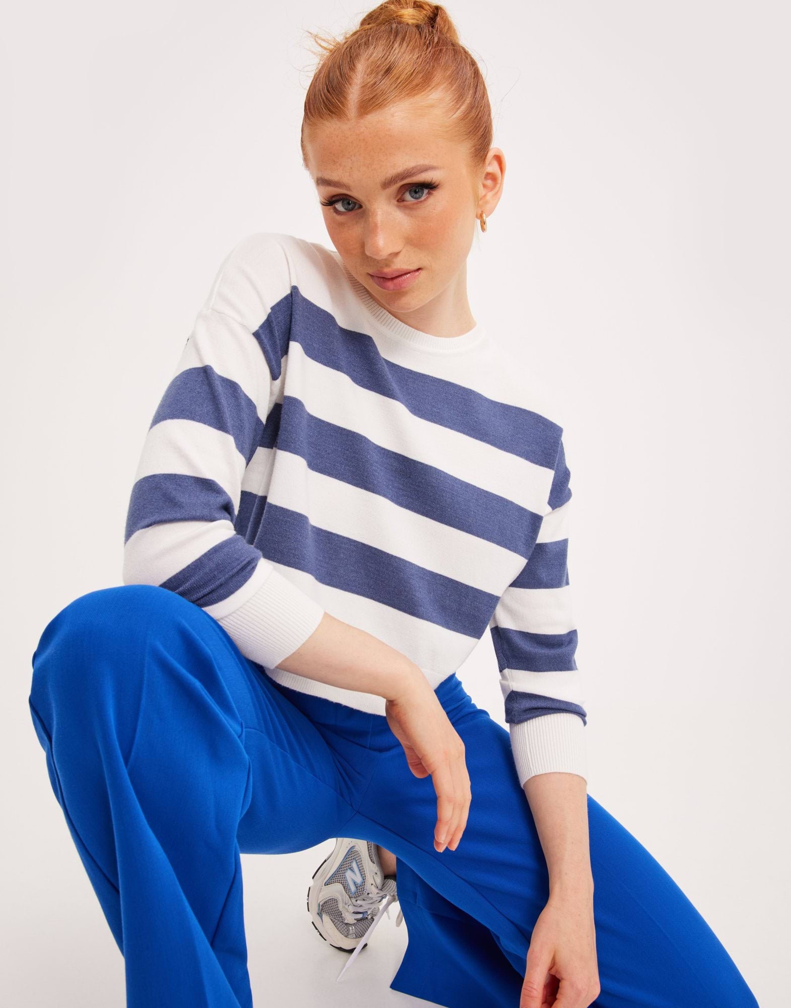 OBJBELLA 3/4 KNIT PULLOVER PB12 Cloud Dancer S - VILA Sweden OBJECT hos Lilla Hem