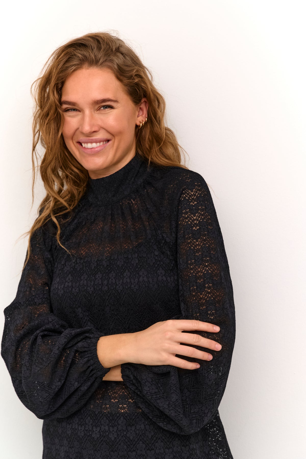 KAsmilla Lace Blouse Black Deep - KAFFE | Lilla Hem