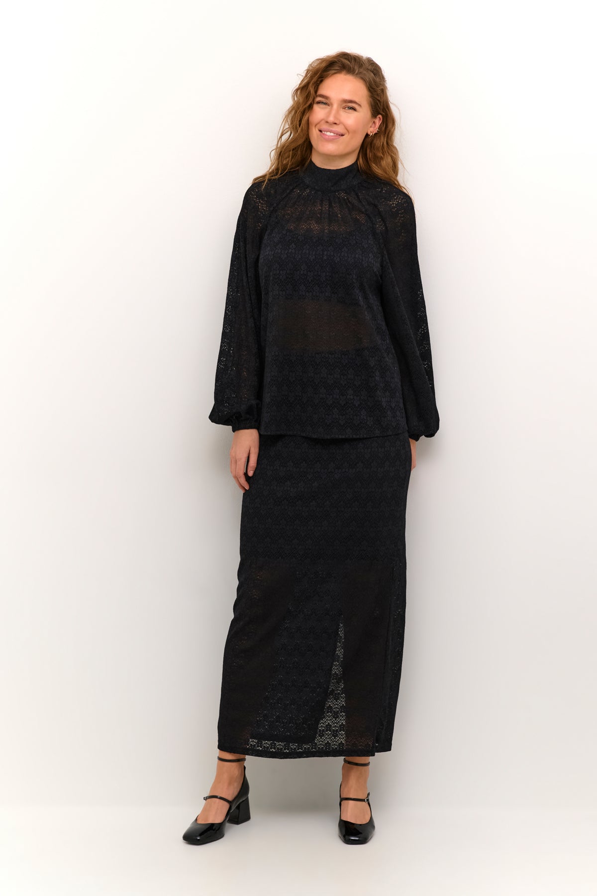 KAsmilla Lace Blouse Black Deep - KAFFE | Lilla Hem