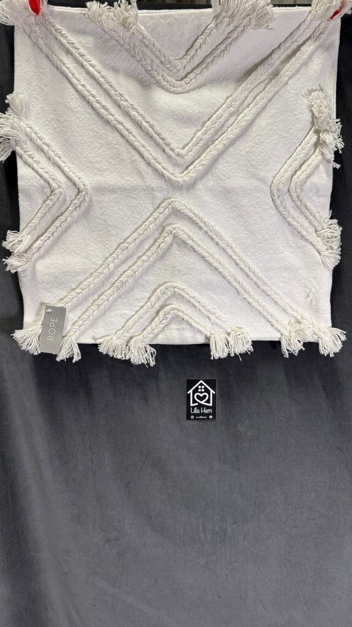 ROPE KUDDODRAL OFFWHITE 48x48cm - Fondaco hos Lilla Hem