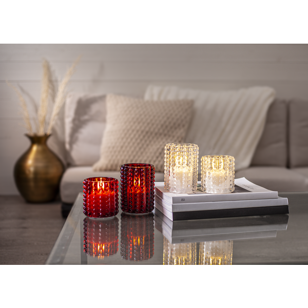 LED Ljus Klart Glas Flamme Dotty - Star Trading | Lilla Hem