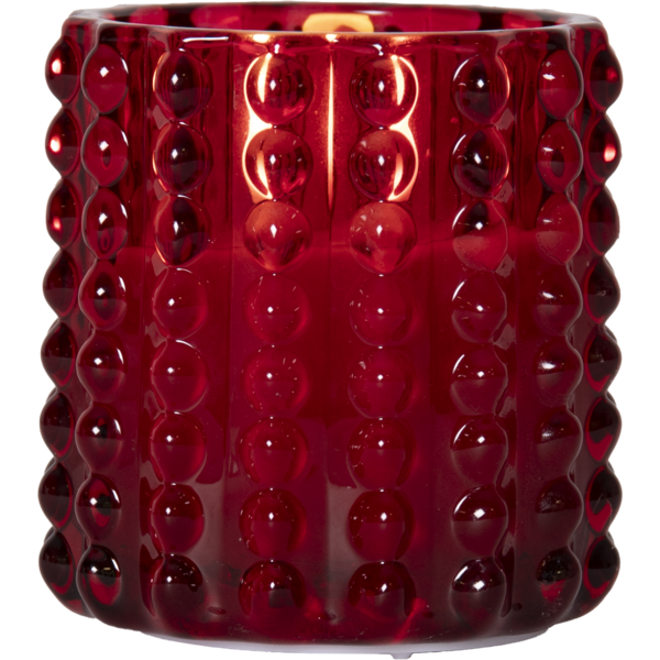 LED Ljus Rött glas Flamme Dotty - Star Trading hos Lilla Hem