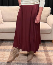 Viskoskjol Onesize Wine - Fashion By K hos Lilla Hem
