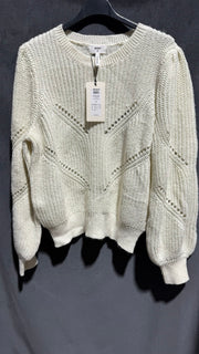 OBJLANA L/S KNIT PULLOVER NOOS Cloud Dancer M hos Lilla Hem