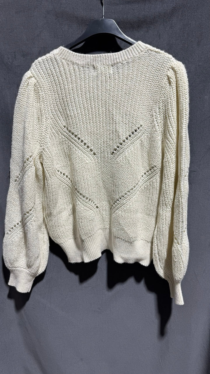 OBJLANA L/S KNIT PULLOVER NOOS Cloud Dancer M - VILA Sweden OBJECT | Lilla Hem