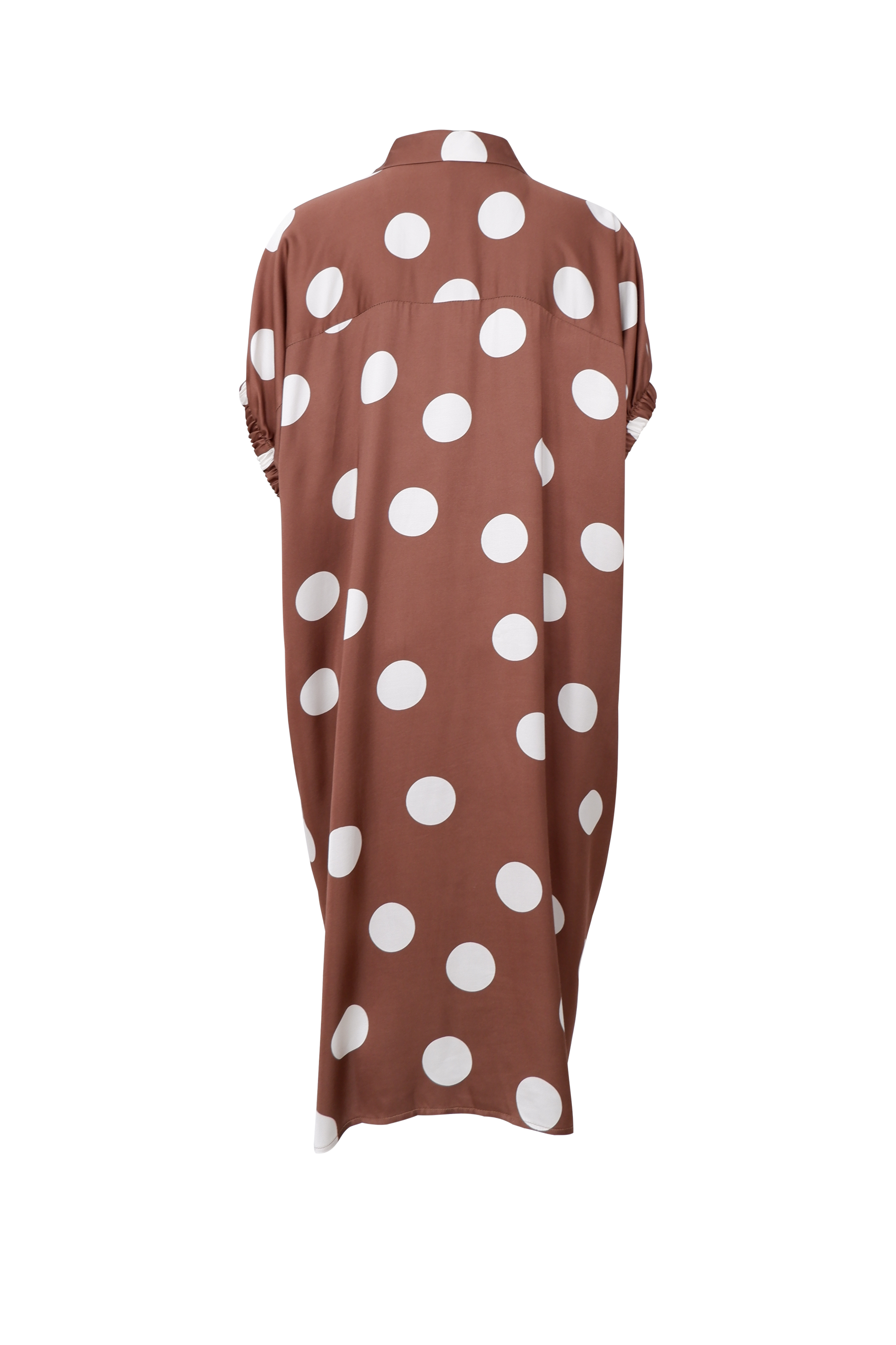 BCMABEL Satin Dress Mocca Dot - Black Colour | Lilla Hem