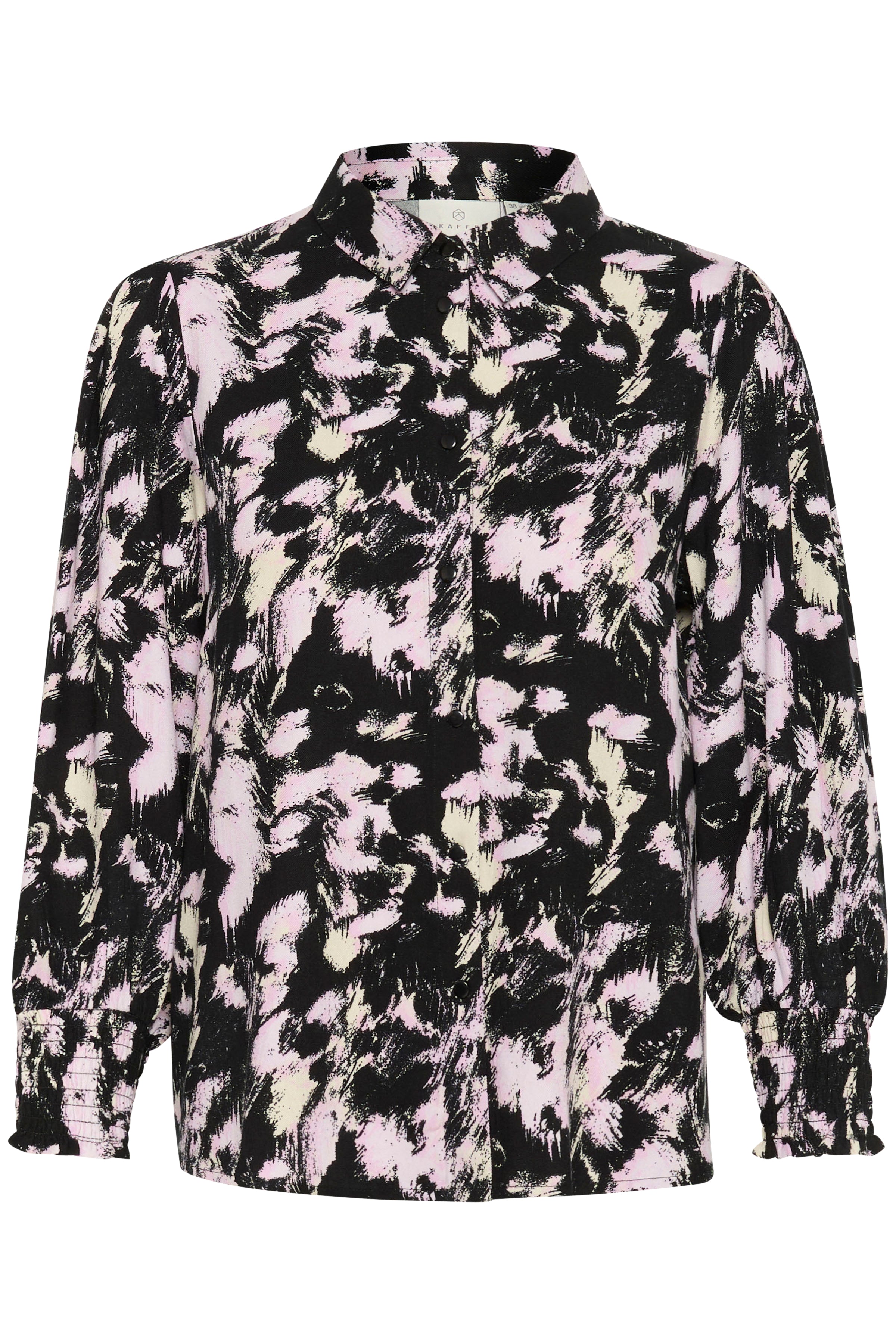 KAlura Shirt Black/Pink Graphic Strokes - KAFFE | Lilla Hem