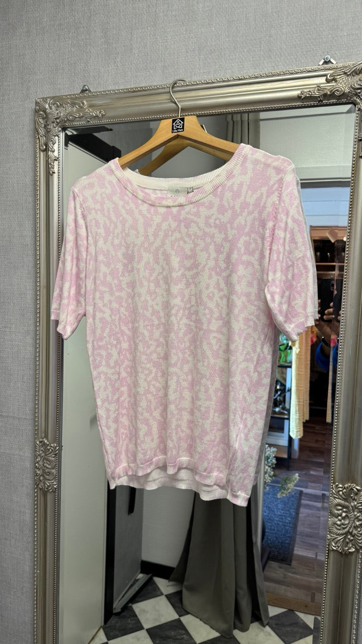 KAliz Pullover Pink/Chalk Graphic Print - KAFFE | Lilla Hem
