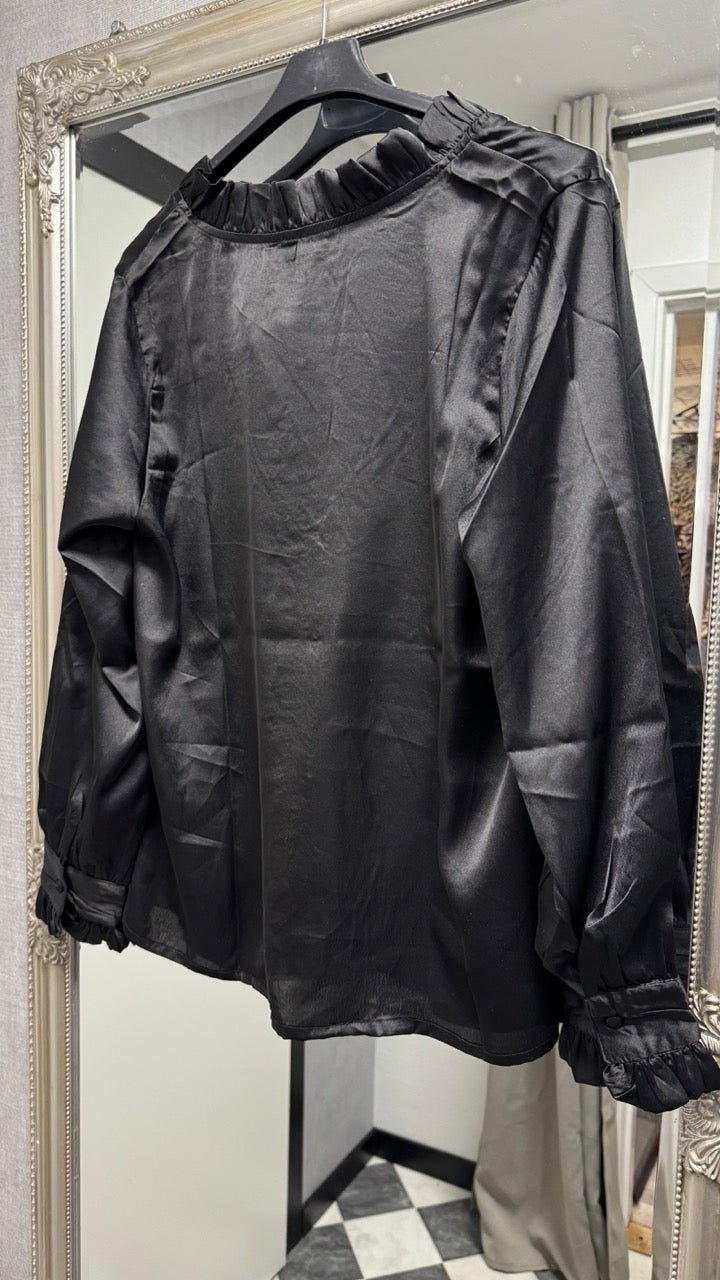 Chantal Blouse Black M - Capri Collection | Lilla Hem