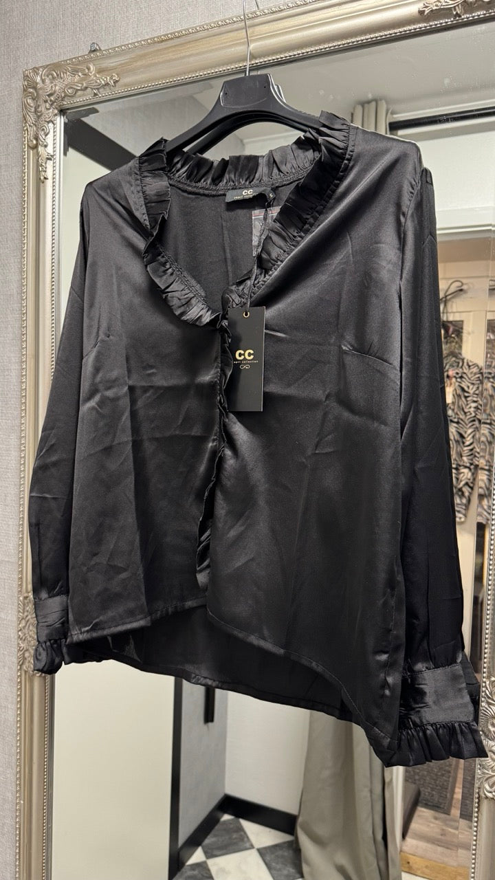 Chantal Blouse Black M - Capri Collection hos Lilla Hem