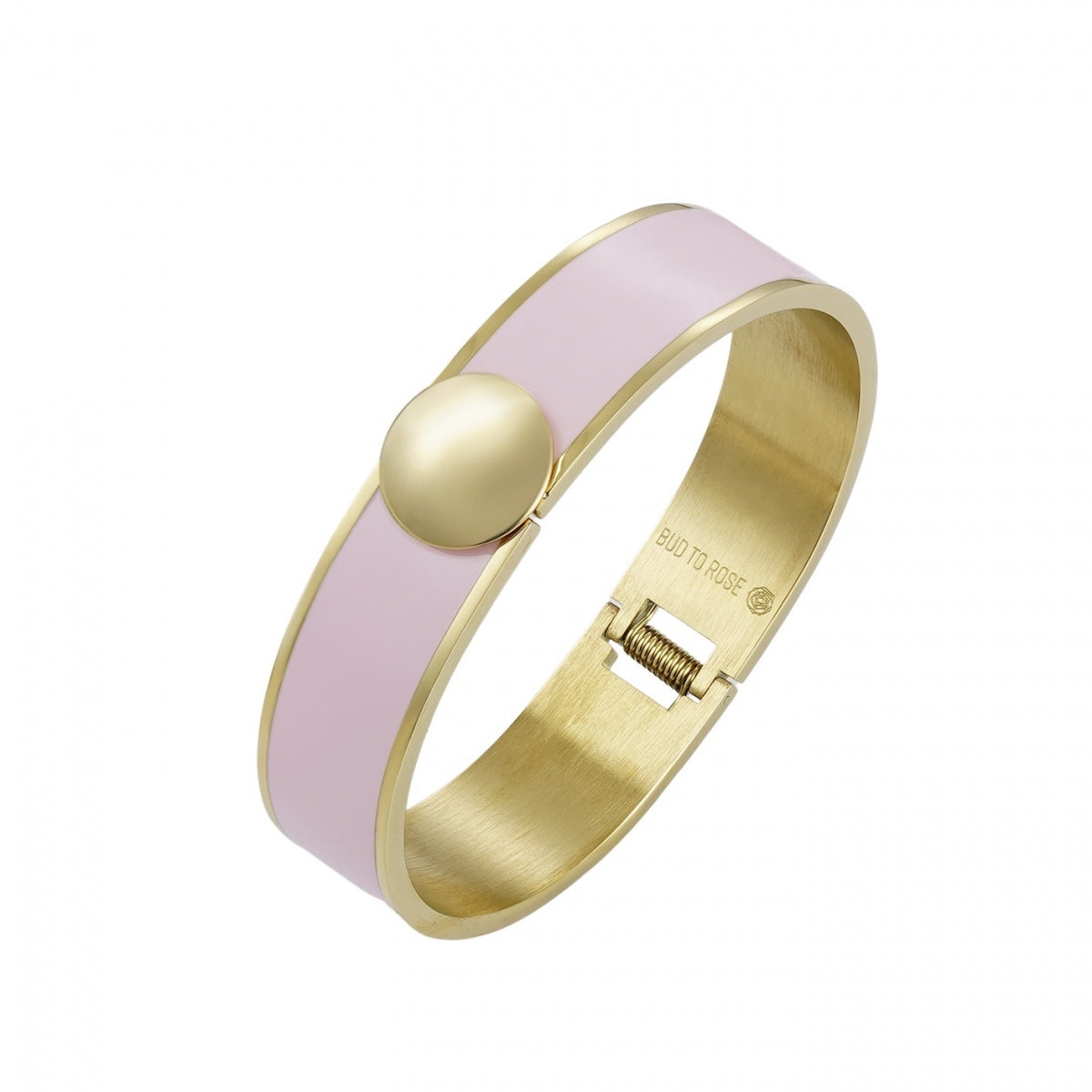 Capri Enamel Large Lt.Pink/Gold - Bud To Rose hos Lilla Hem