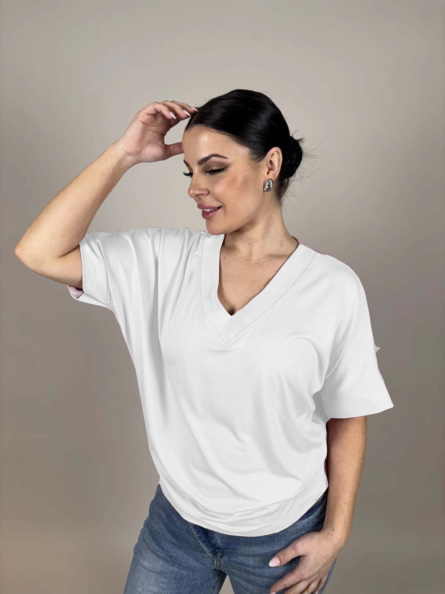 Viskostopp Line offwhite - Camicia hos Lilla Hem