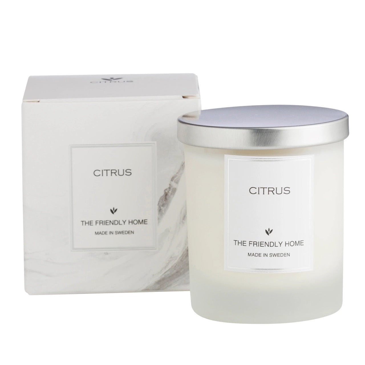 Doftljus Citrus frostat glas 165g - The Friendly Home hos Lilla Hem