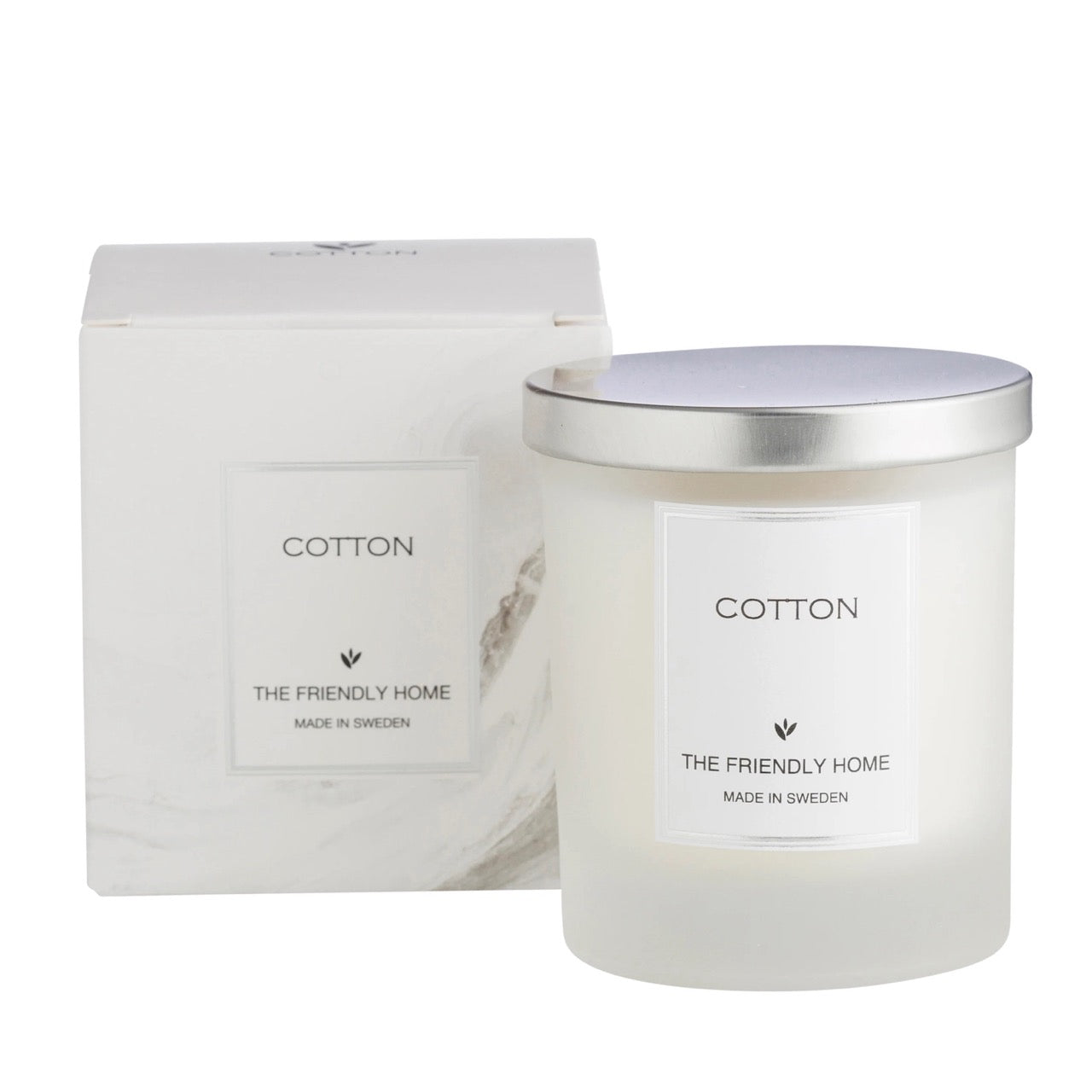 Doftljus Cotton frostat glas 165g - The Friendly Home hos Lilla Hem