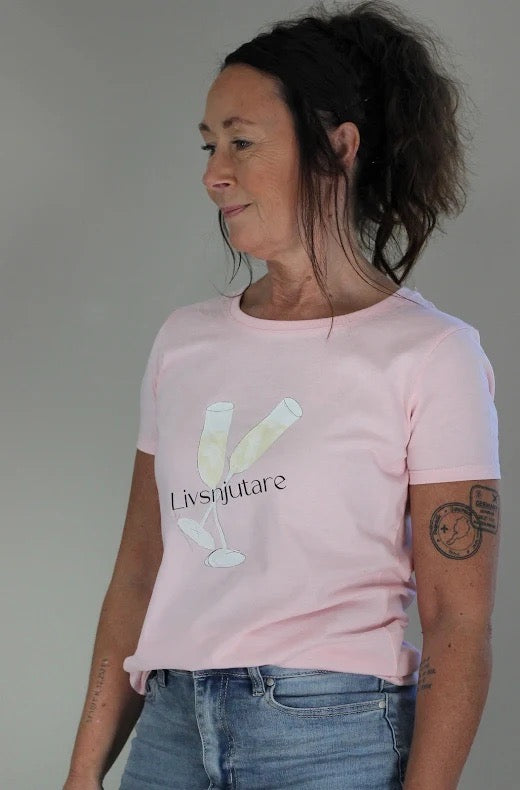 T-Shirt Livsnjutare Rosa Rosa - AP Design | Lilla Hem