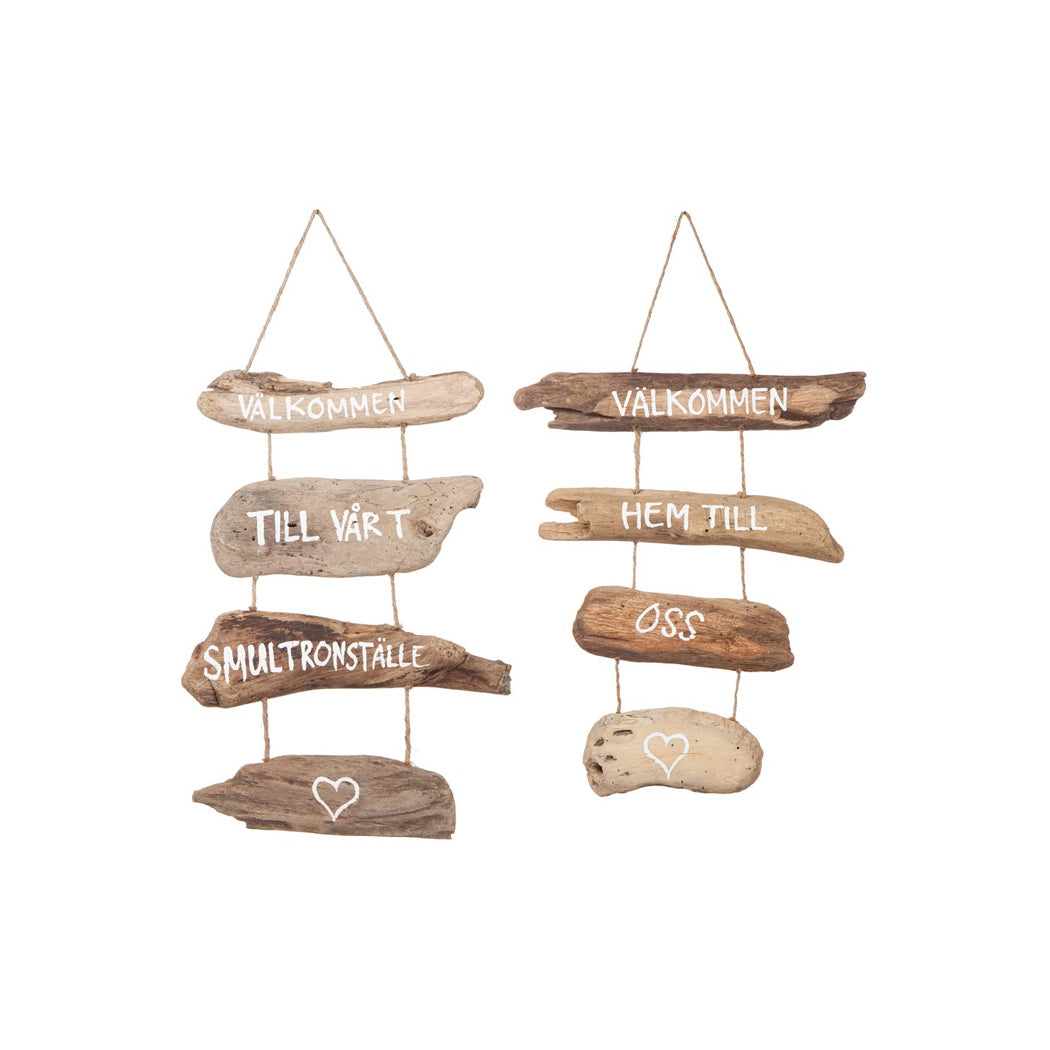 Mobil av drivved "välkommen..." 35 cm - Different Design hos Lilla Hem