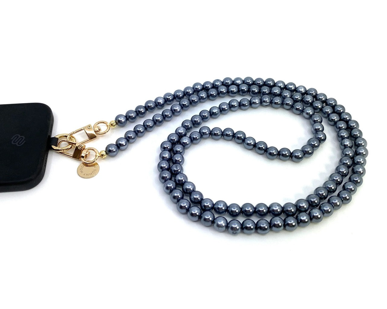 Mobilhalsband Milla Deco Strap Grey Silver - In Sunny Mood | Lilla Hem