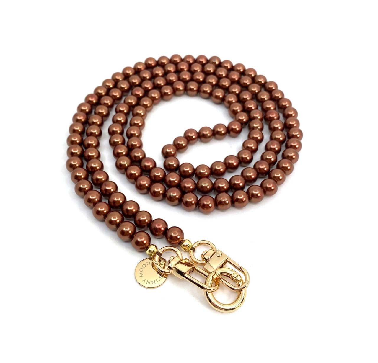Mobilhalsband Milla Deco Strap Brown Gold - In Sunny Mood | Lilla Hem