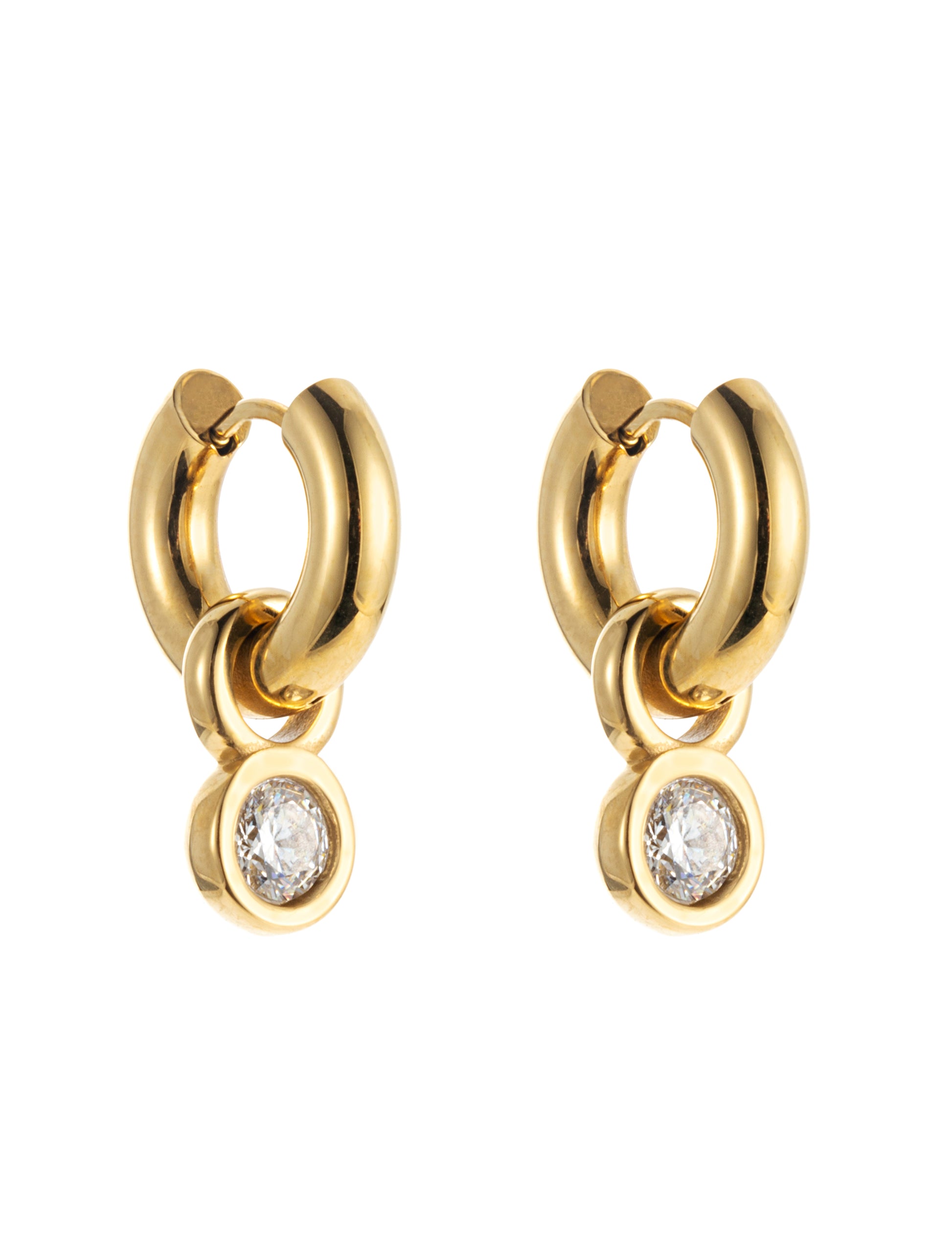 Örhängen Globe hoop earring crystal gold - By Jolima hos Lilla Hem