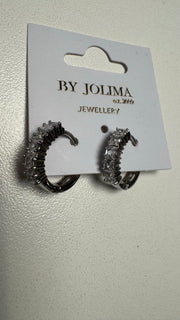 Örhängen JE170 Crystal Silver - By Jolima hos Lilla Hem
