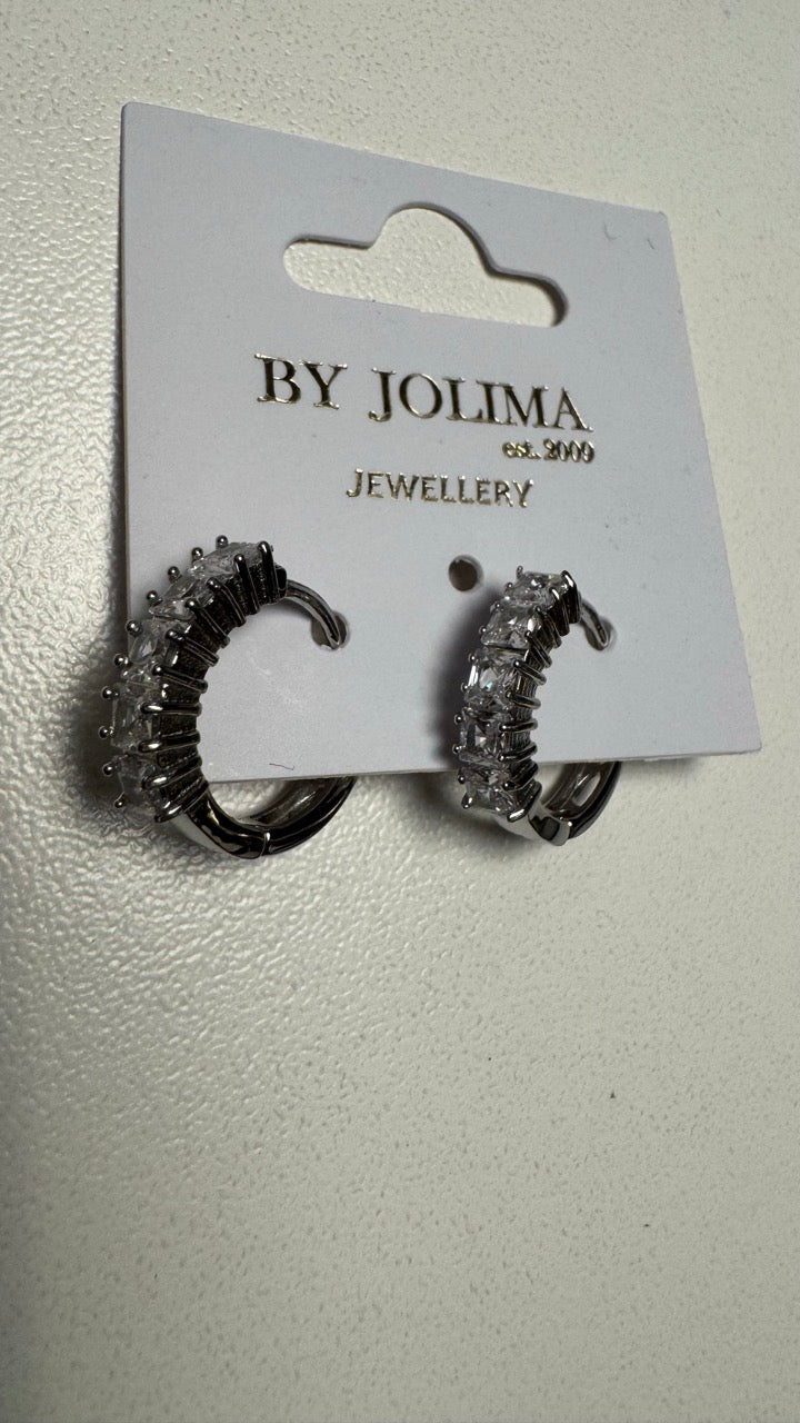 Örhängen JE170 Crystal Silver - By Jolima hos Lilla Hem