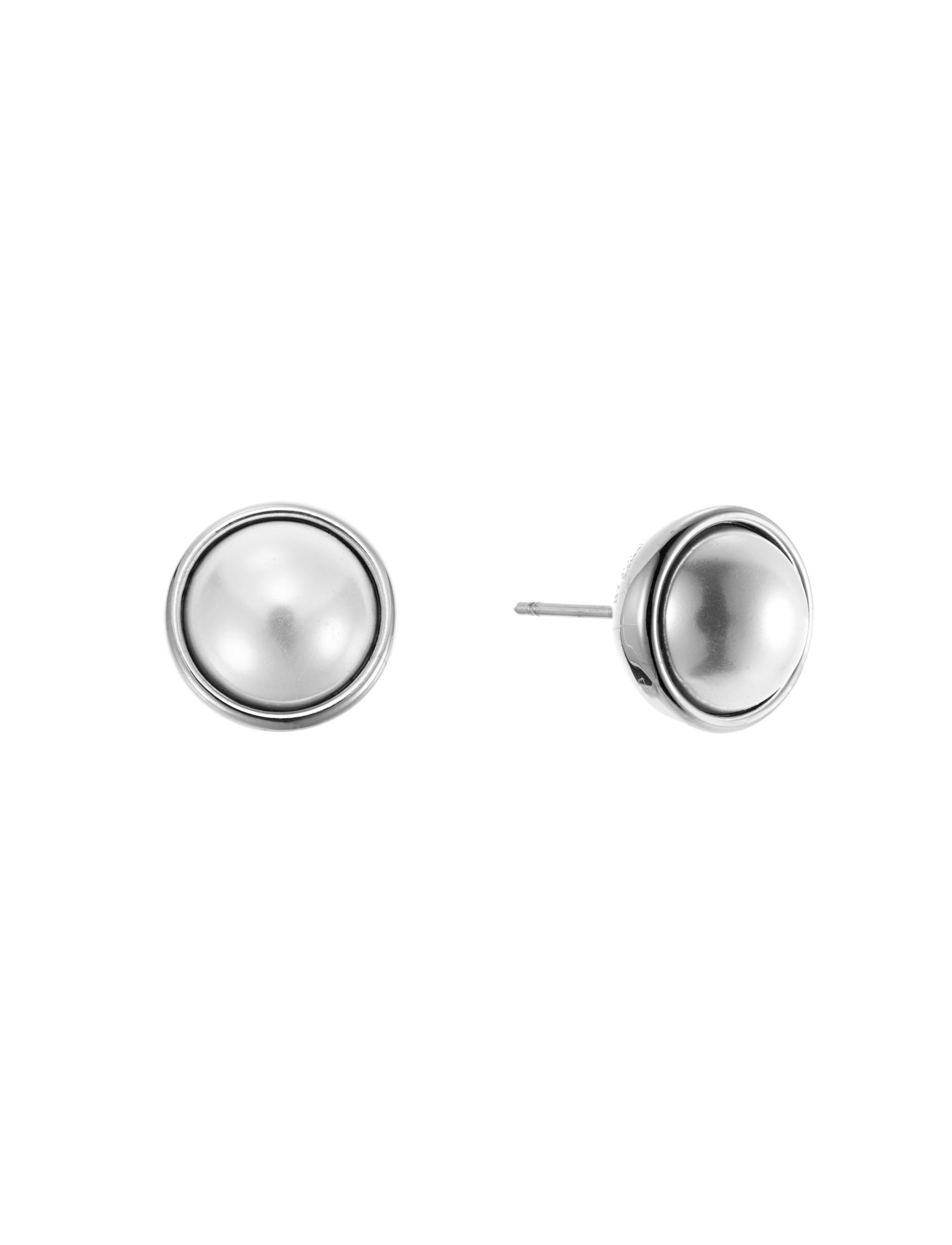 Örhängen Globe stud pearl steel - By Jolima hos Lilla Hem