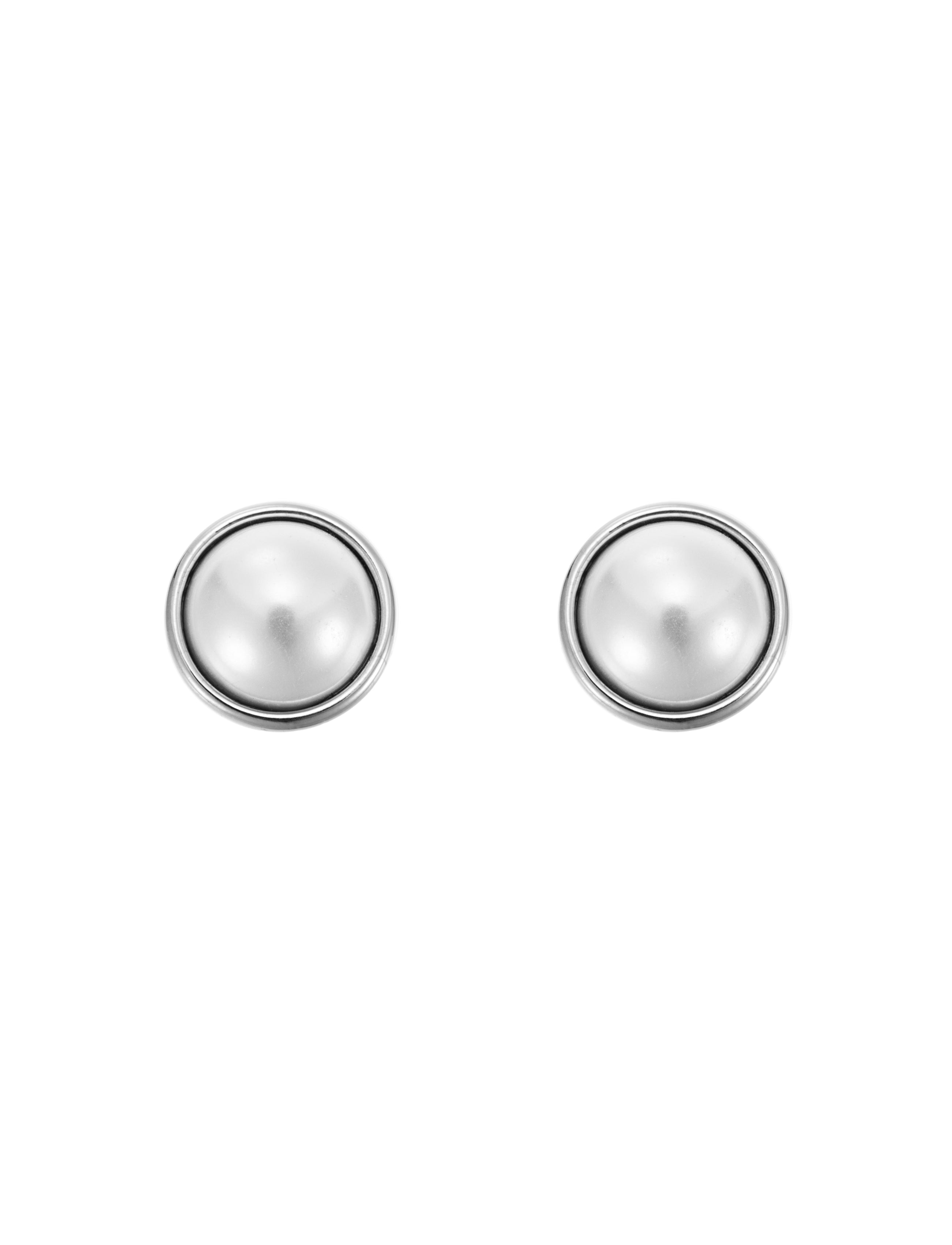 Örhängen Globe Stud Pearl Steel - By Jolima | Lilla Hem
