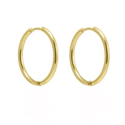 Örhängen Sienna plain 20mm, Gold - By Jolima hos Lilla Hem