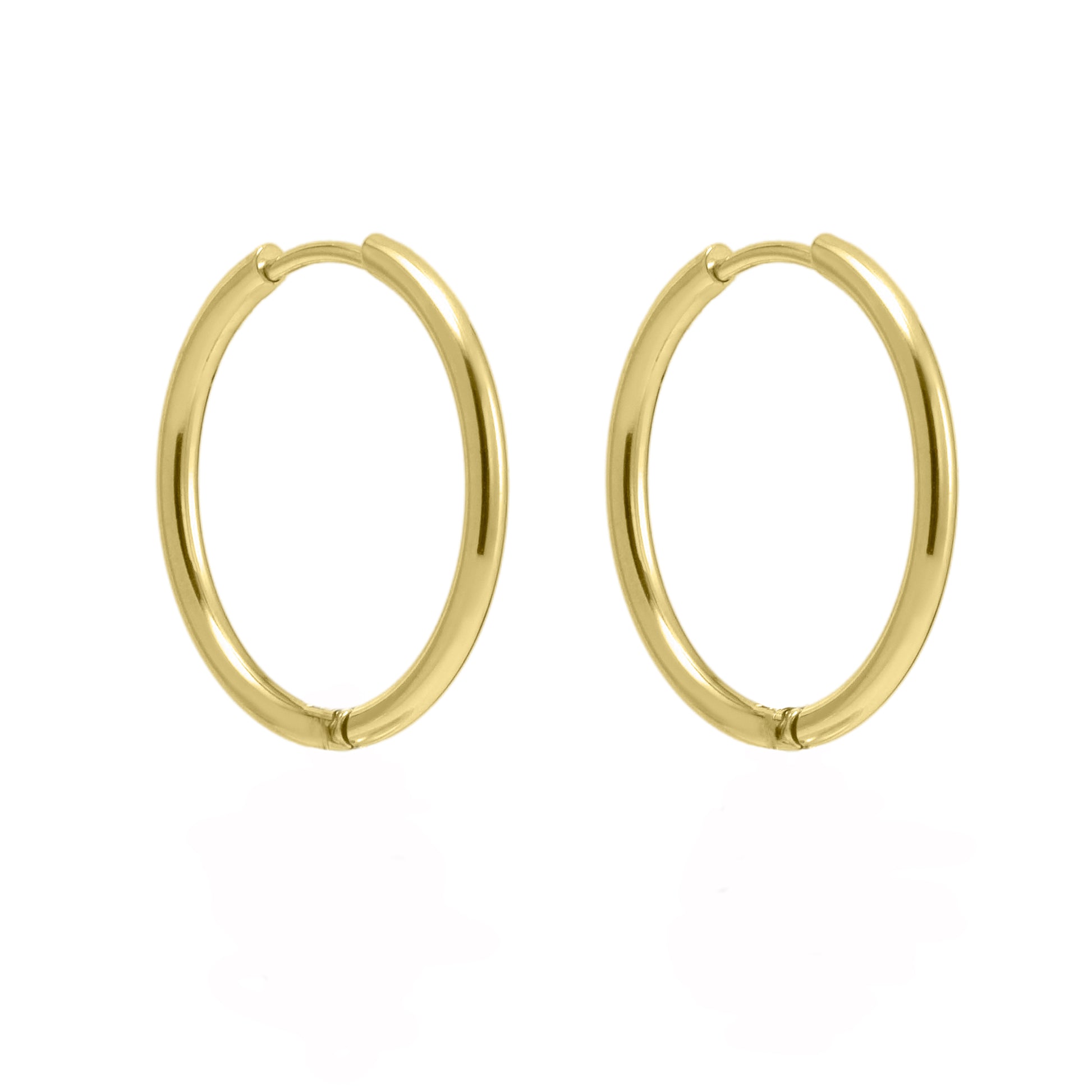 Örhängen Sienna plain 20mm, Gold - By Jolima hos Lilla Hem