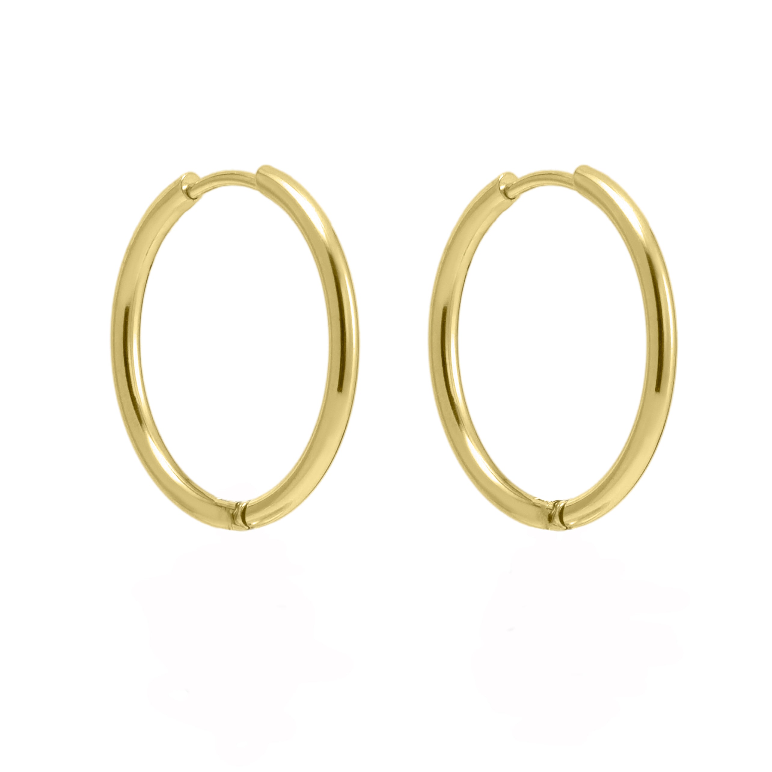 Örhängen Sienna plain 20mm, Gold - By Jolima hos Lilla Hem