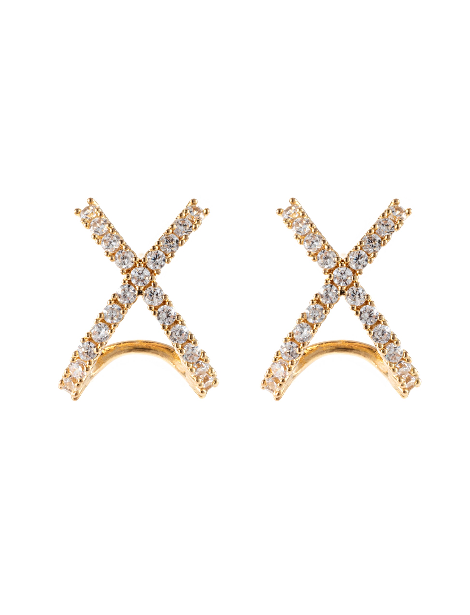Örhängen Cross earring, gold - By Jolima hos Lilla Hem