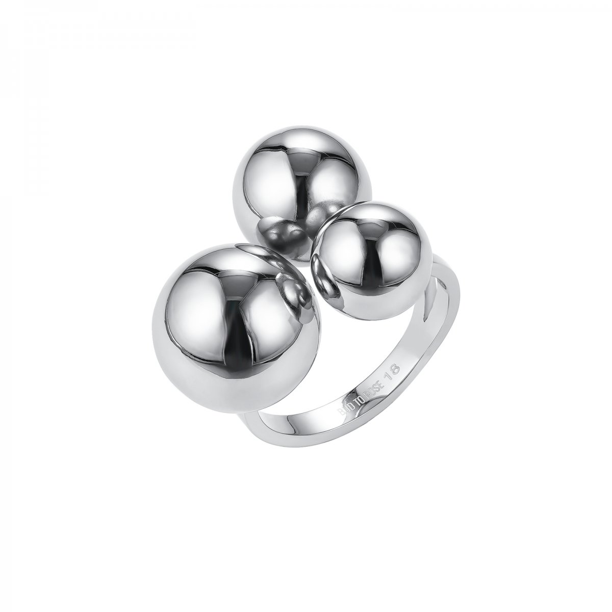 Brea Large Ring Silver - Bud To Rose | Lilla Hem