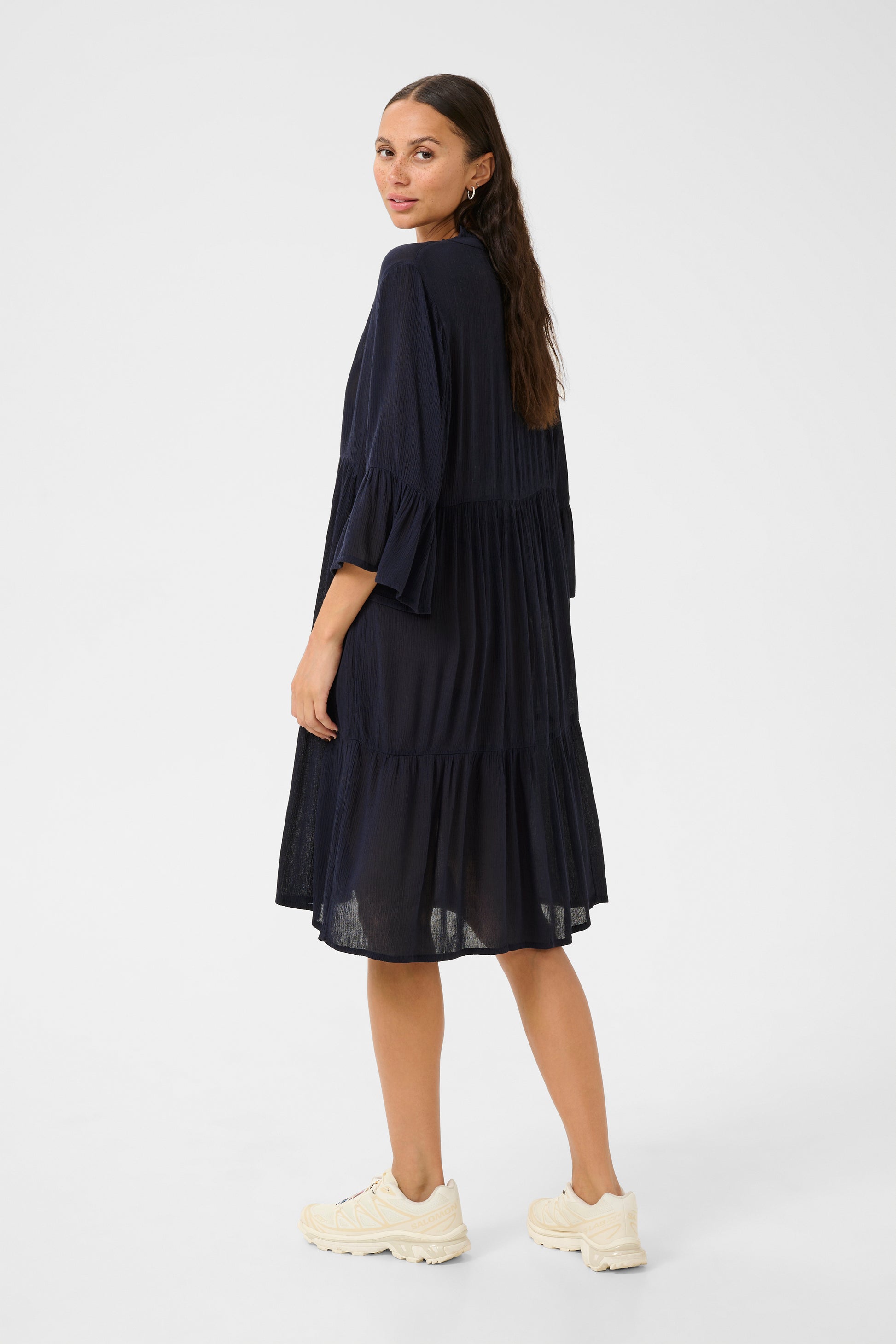 KAmarianah Amber Dress Midnight Marine - KAFFE | Lilla Hem