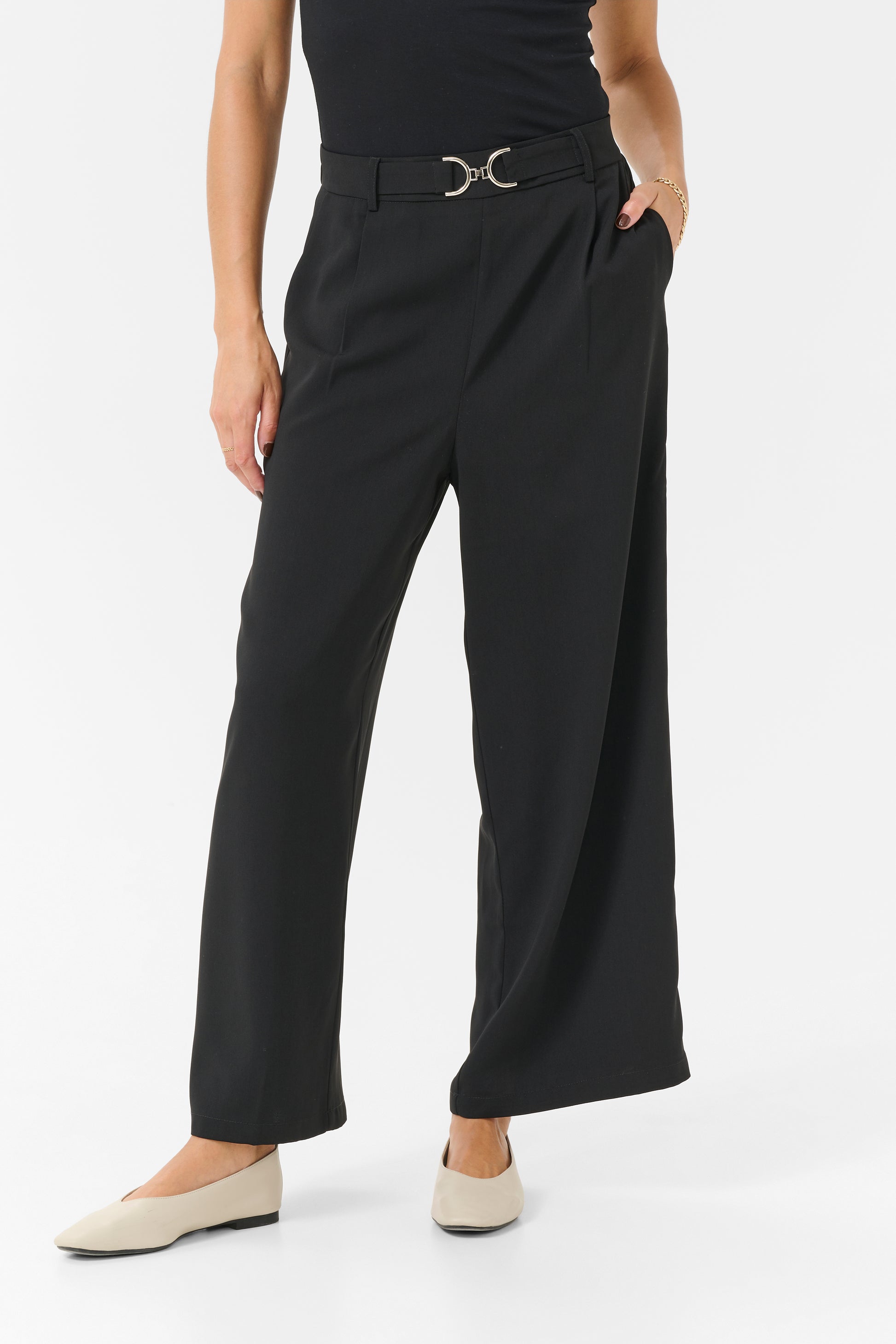 KAillis Cropped Pants Black Deep - KAFFE | Lilla Hem