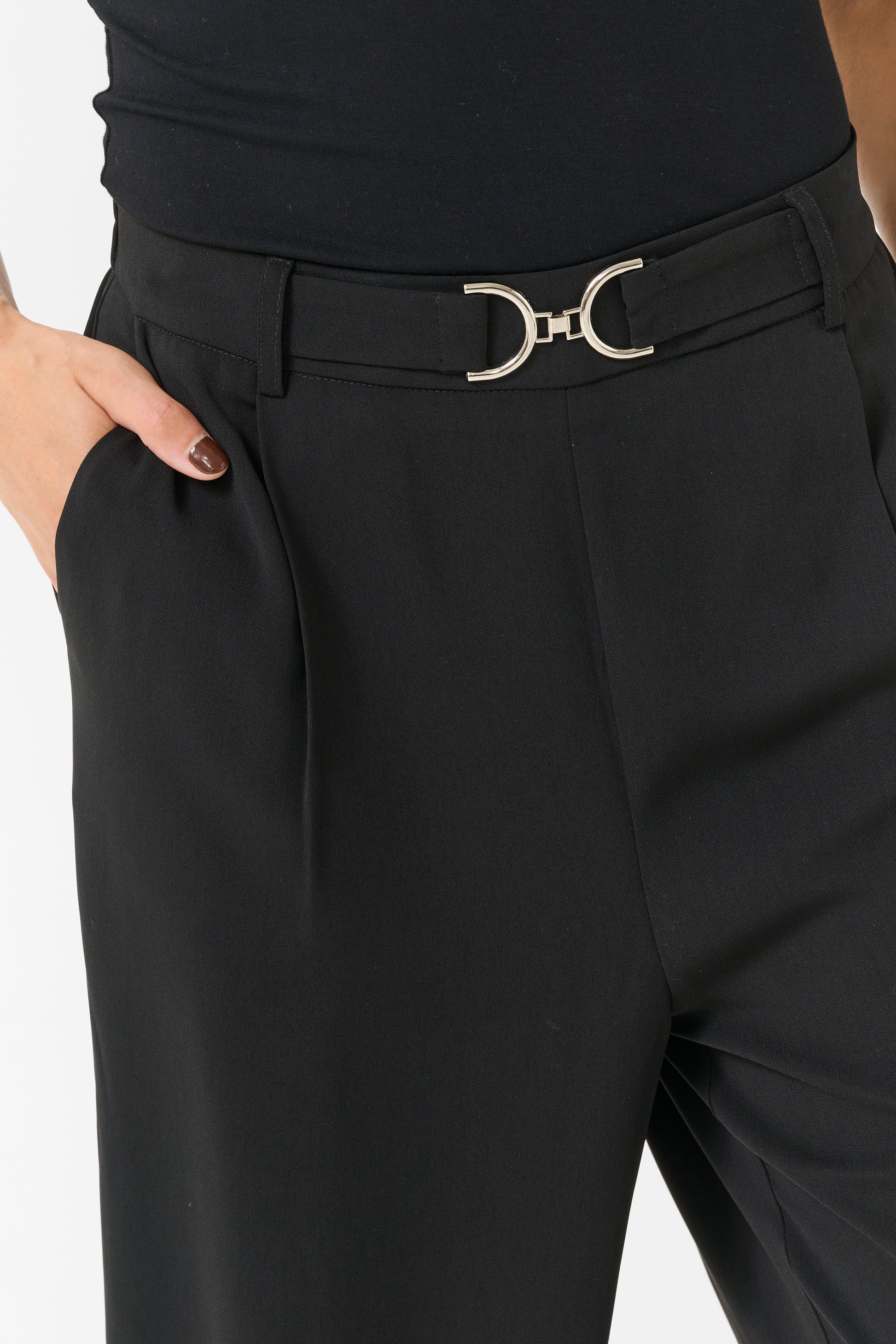 KAillis Cropped Pants Black Deep - KAFFE | Lilla Hem