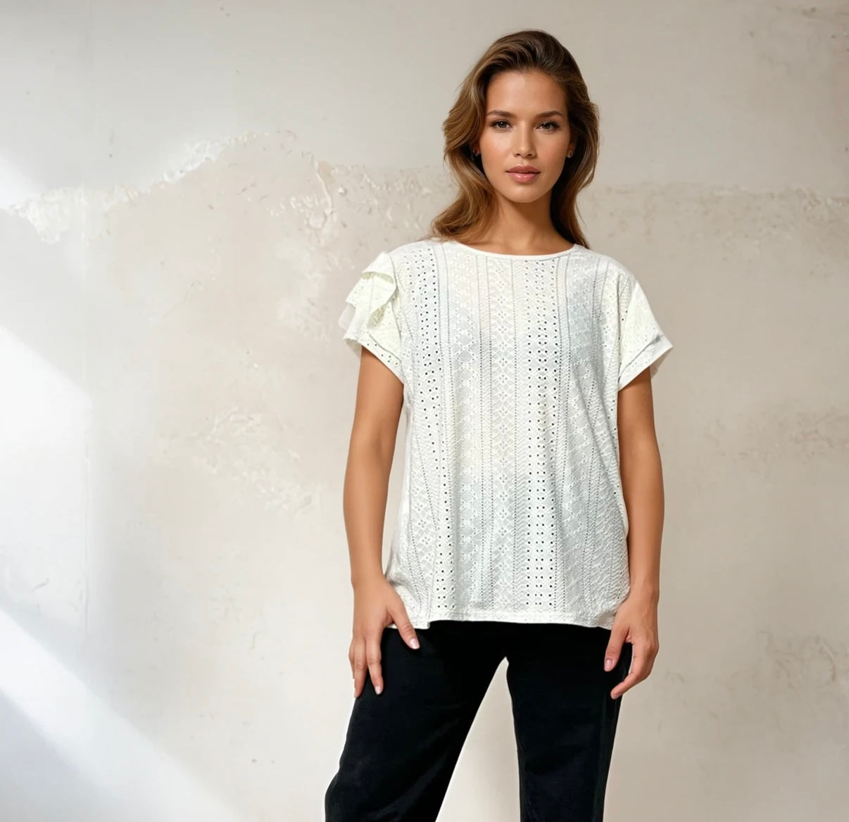 Ruth blause vit Onesize hos Lilla Hem