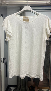 Eowyn Broderad blus, kort Vit Onesize - Jörlevik of Sweden hos Lilla Hem
